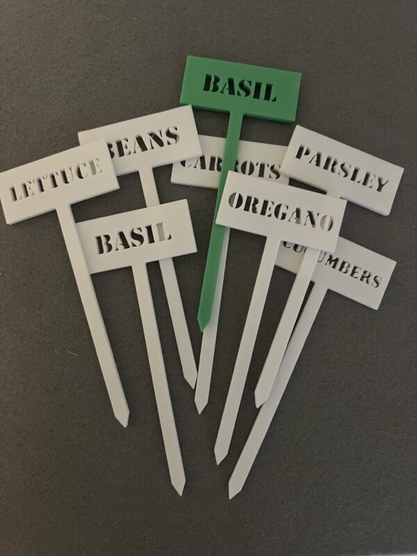 herb and garden stakes for identifying plants 3d printed by abcreates