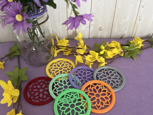 lid insert for jar with holes different colors