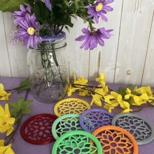 mason jar lid insert flower holes arranging bouquet